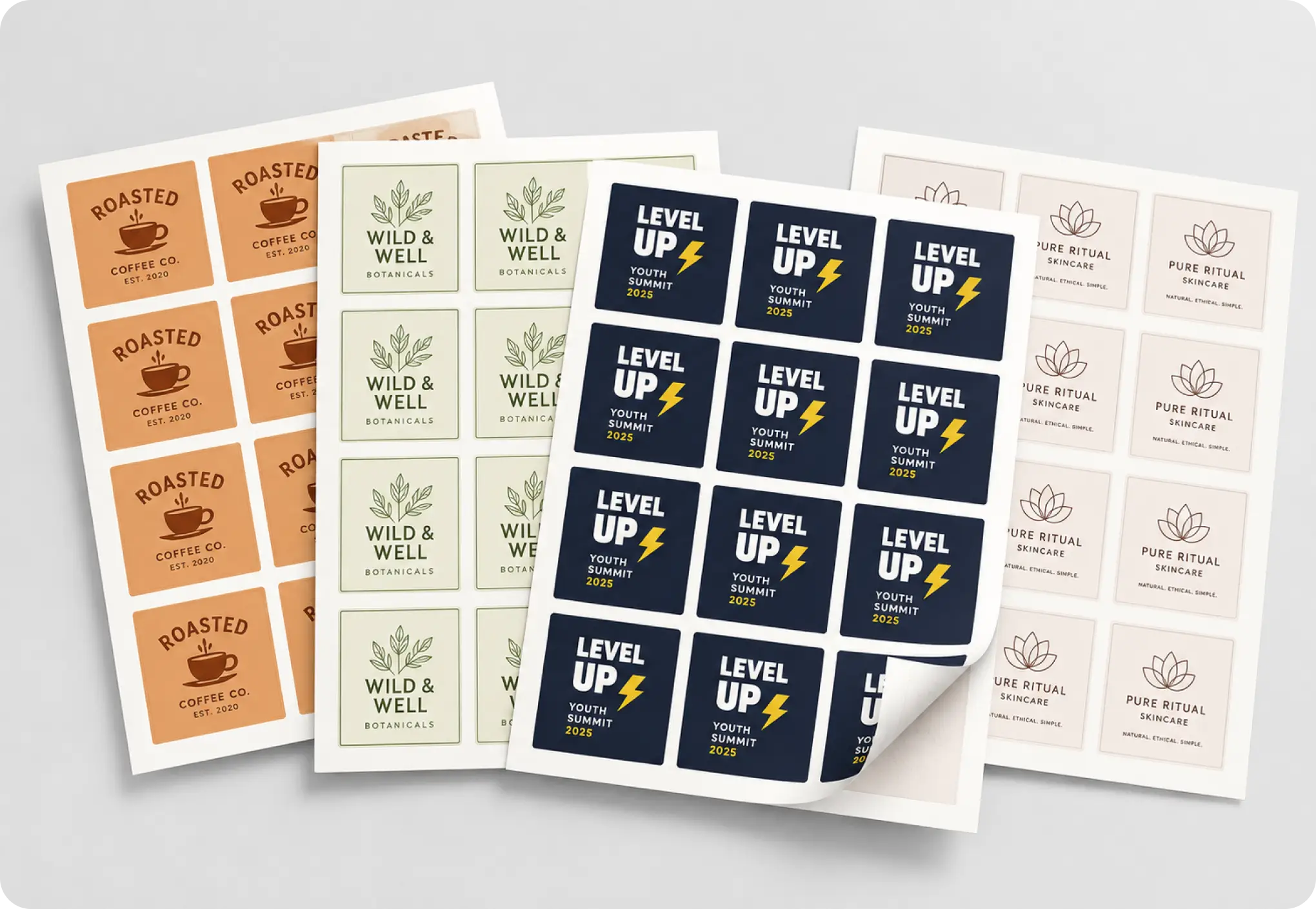 60lb slit back label / Stickers