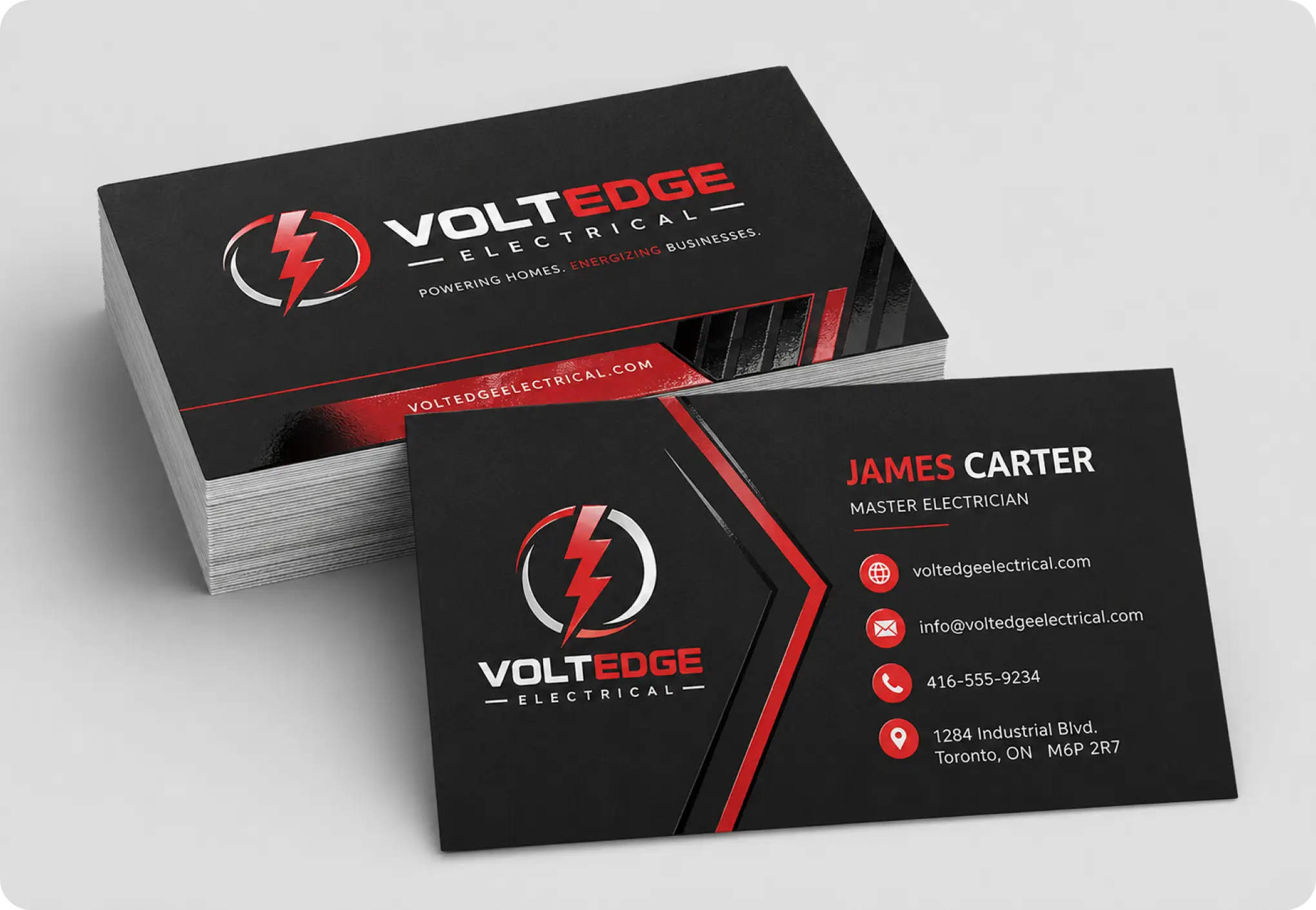 Business cards 18pt Matte Lam + SPOT UV
