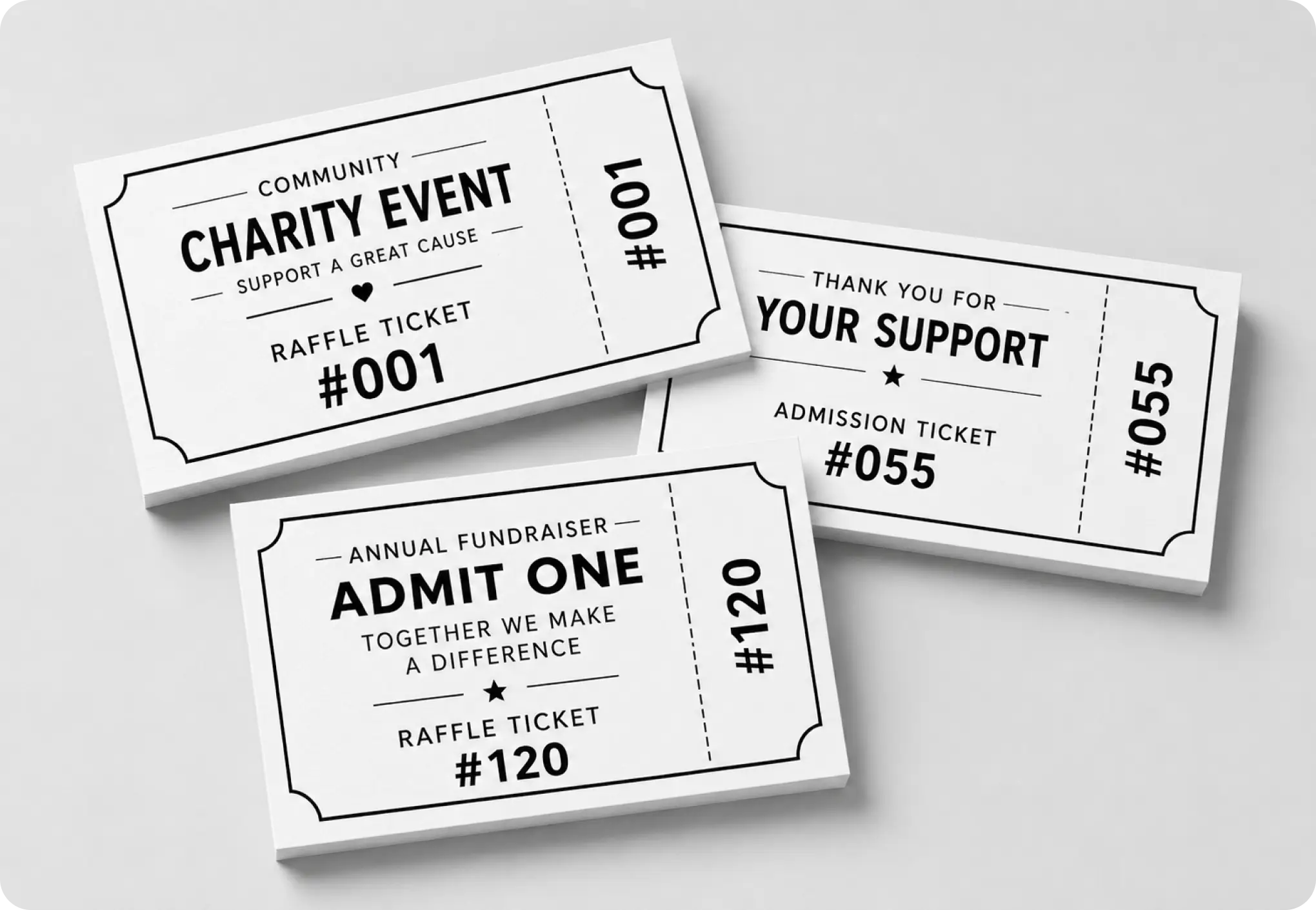 Numbered Tickets 14pt