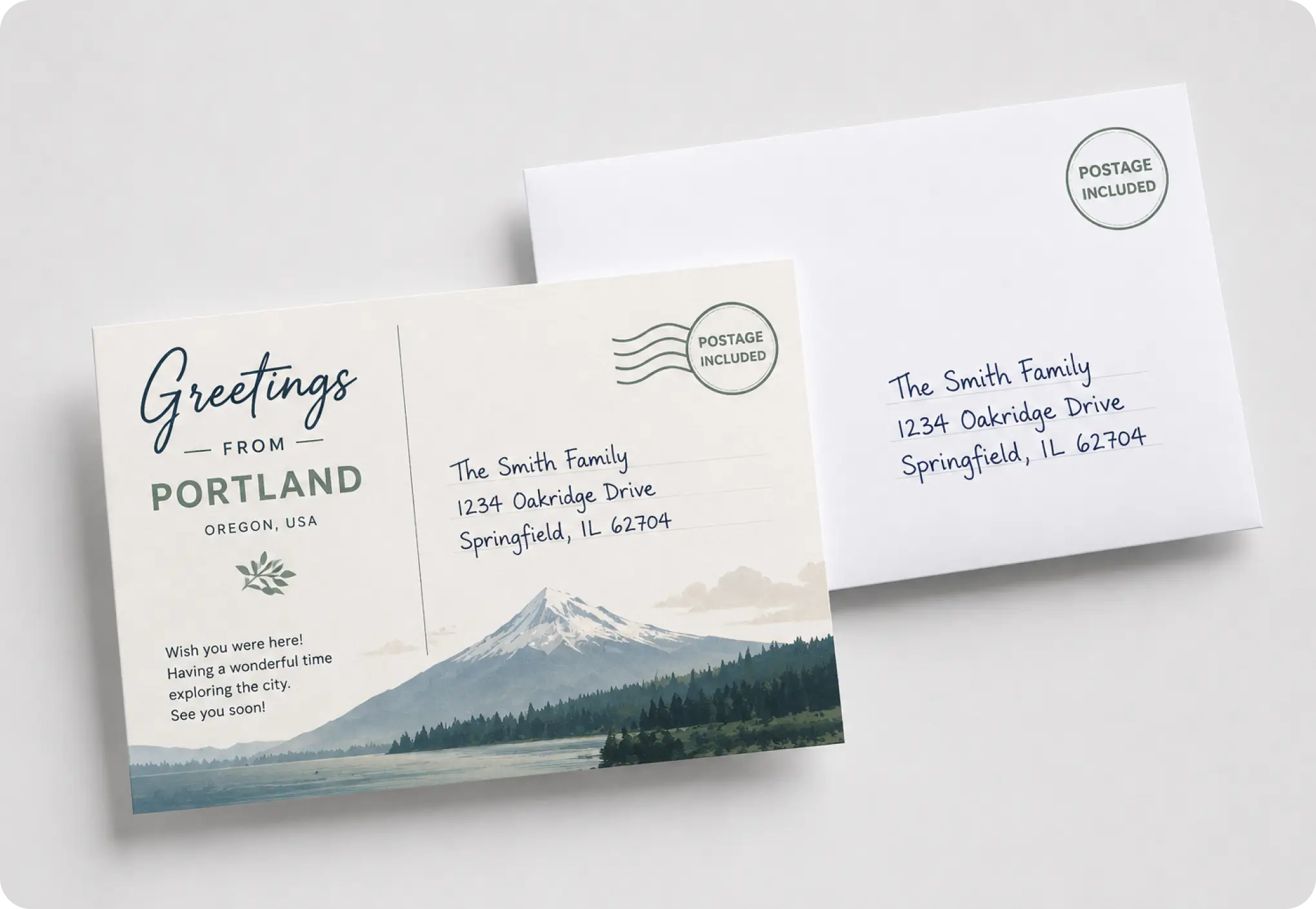 Postcard Enveloped and Addressed-Postage Included